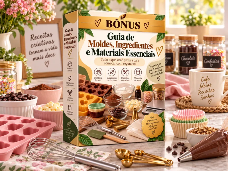 Bônus Guia de Moldes, Ingredientes e Materiais Essenciais